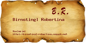 Birnstingl Robertina névjegykártya